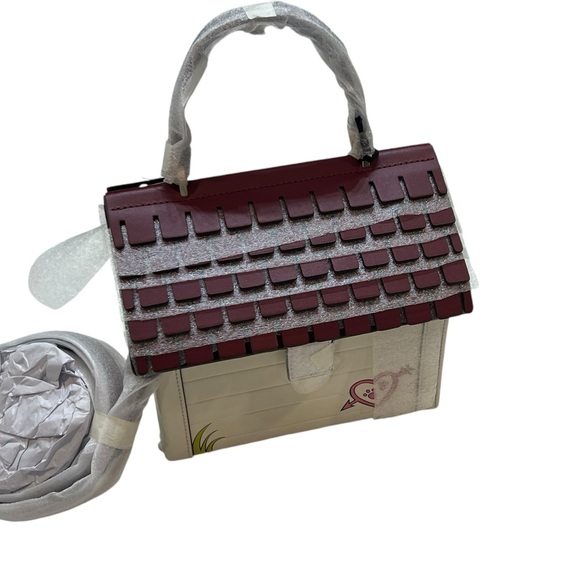 Kate Spade Red and White House Crossbody Bag